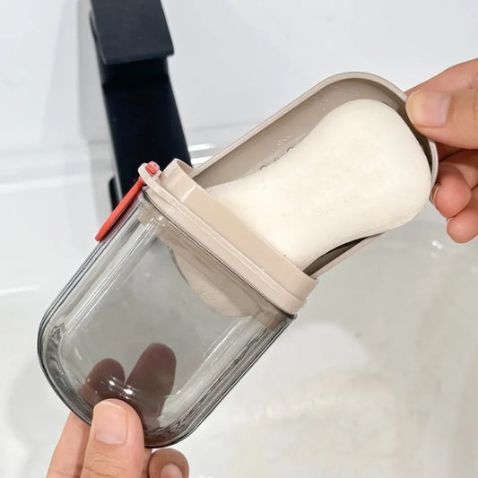 Porte-savon portable premium compact étanche pour voyage - Boîte nomade ultra-légère 69g
