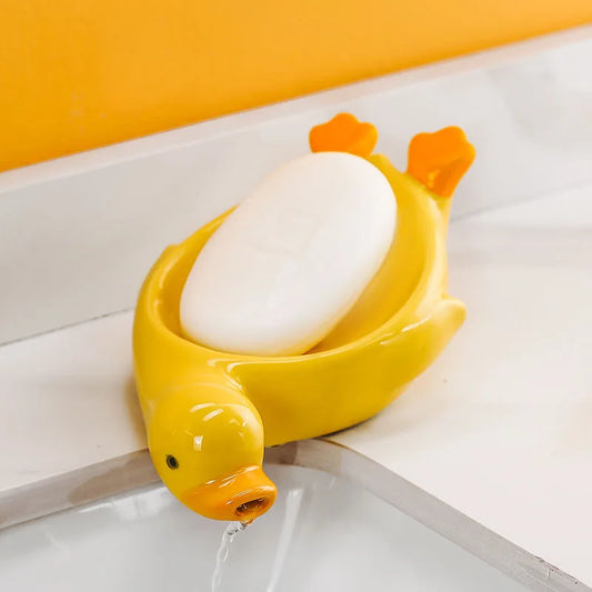 porte savon bleu canard