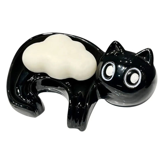 porte savon chat