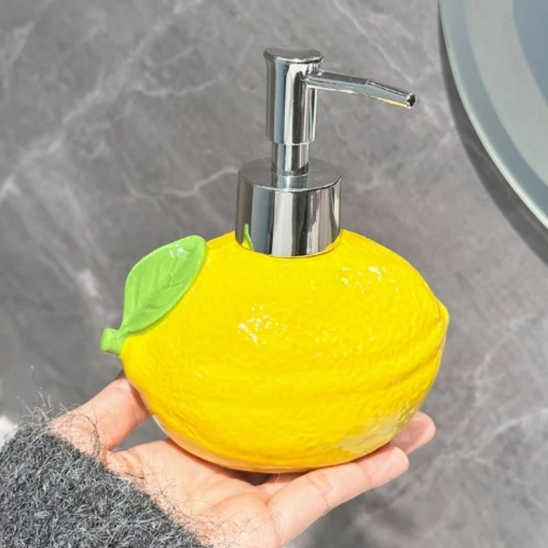 Porte-savon citron céramique premium vitaminé énergisant coloré fruité moderne jaune citron authentique chromothérapie salle de bain
