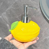 Porte-savon citron céramique premium vitaminé énergisant coloré fruité moderne jaune citron authentique chromothérapie salle de bain
