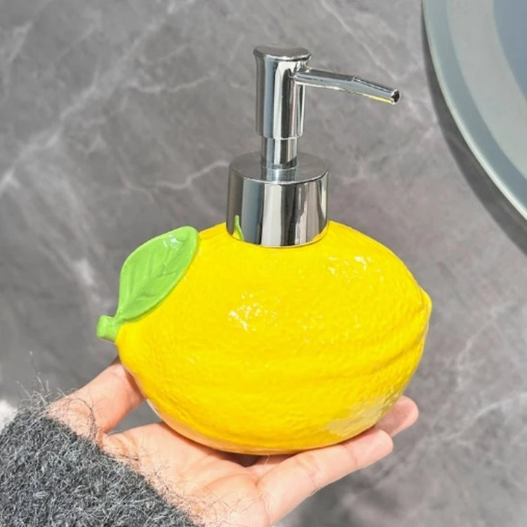 Porte-savon citron céramique premium vitaminé énergisant coloré fruité moderne jaune citron authentique chromothérapie salle de bain
