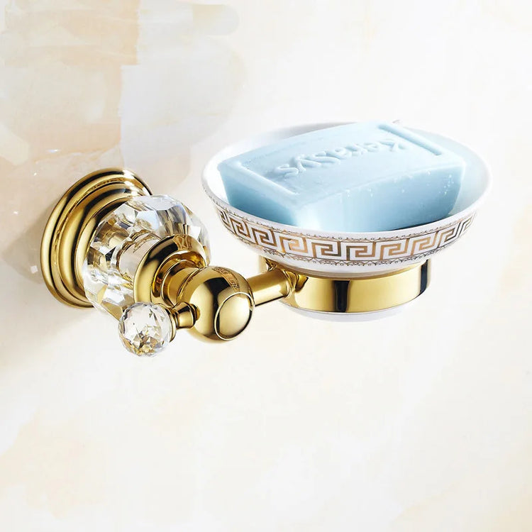 Porte-savon cristal transparent premium luxe - Accessoire salle de bain brillant élégant raffiné noble design
