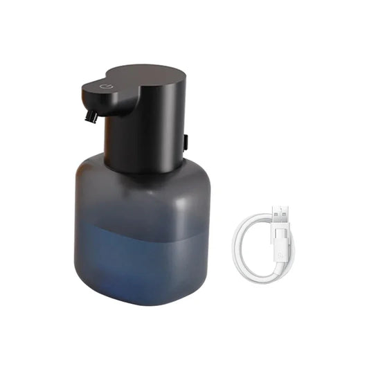 Porte-savon électrique automatique premium noir - distributeur sans contact intelligent avec câble USB
