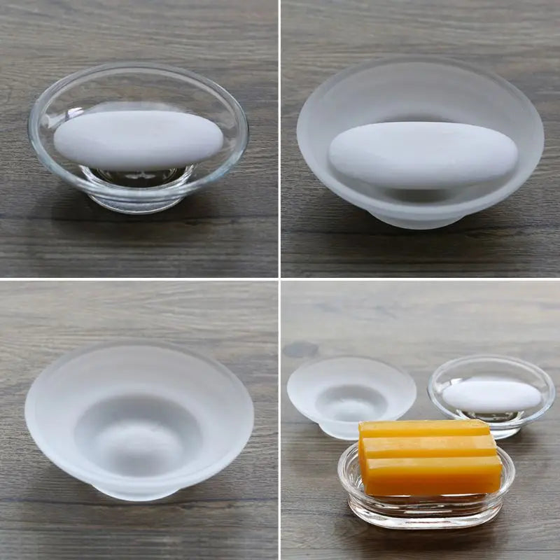 porte savon en verre