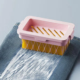 Porte-savon maille premium drainage optimal aéré moderne - Fonctionnel élégant accessoire salle de bain ventilé
