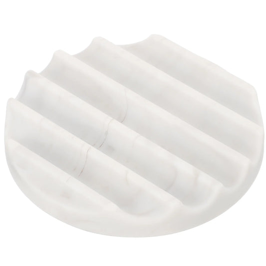 Porte-savon en marbre naturel premium avec veines uniques, élégant accessoire de salle de bain luxueux