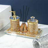 Porte-savon paillettes brillant premium glamour scintillant luxueux étincelant salle de bain
